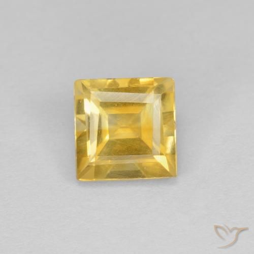 0.97ct Natural ouro brilhante Citrino, Quadrado, VS
