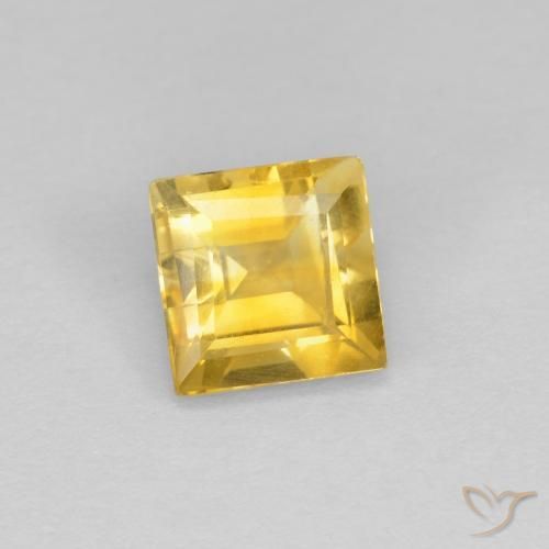 Citrino ouro brilhante Natural 0.97ct, Quadrado, VS