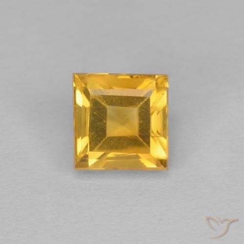 1.21ct Natural Dourado Citrino, Quadrado, VVS-VS