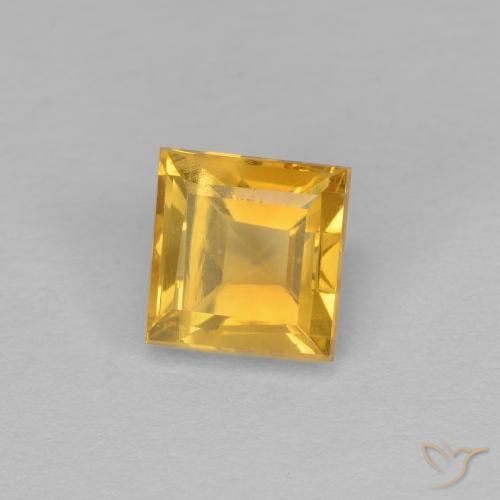 Citrino Dourado Natural 1.21ct, Quadrado, VVS-VS