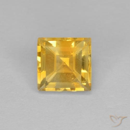 1.28ct Natural Dourado Citrino, Quadrado, VVS-VS