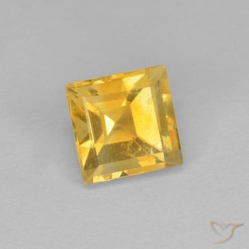 Citrino Dourado Natural 1.28ct, Quadrado, VVS-VS