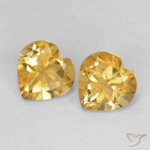 1.38ctw Natural Laranja Dourado Profundo Citrino, Coração, VVS-VS