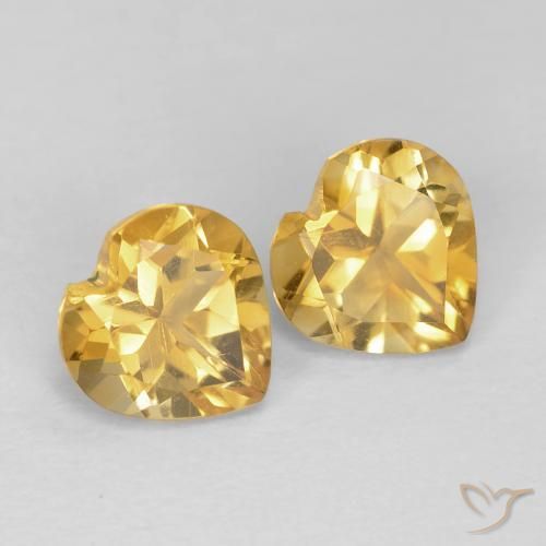 Pedras preciosas de Citrino Laranja Dourado Profundo natural de 1.38 ct, Coração, VVS-VS