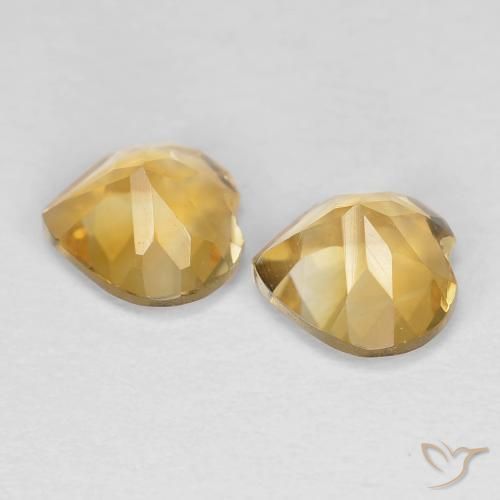 Pedras preciosas de Citrino Laranja Dourado Profundo natural de 1.38 ct, Coração, VVS-VS