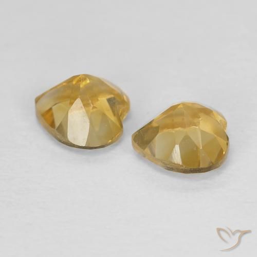 Pedras preciosas de Citrino Laranja Dourada natural de 0.92 ct, Coração, VVS