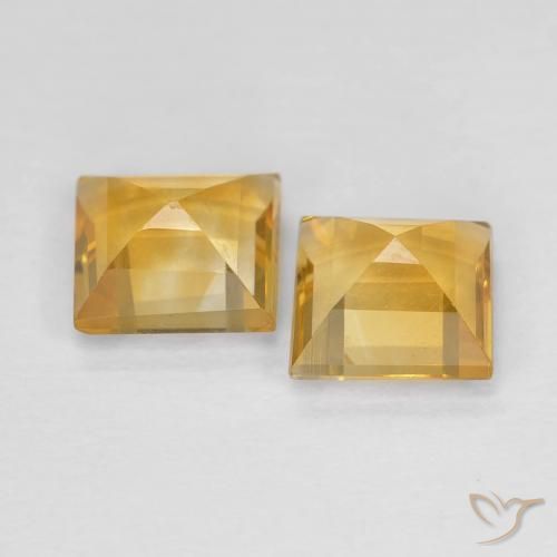 Pedras preciosas de Citrino ouro profundo natural de 1.72 ct, Quadrado, VVS-VS