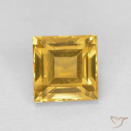 1.24ct Natural ouro profundo Citrino, Quadrado, VVS-VS