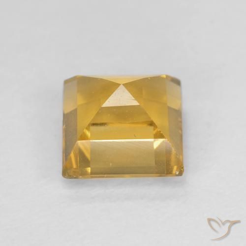 Citrino ouro profundo Natural 1.24ct, Quadrado, VVS-VS