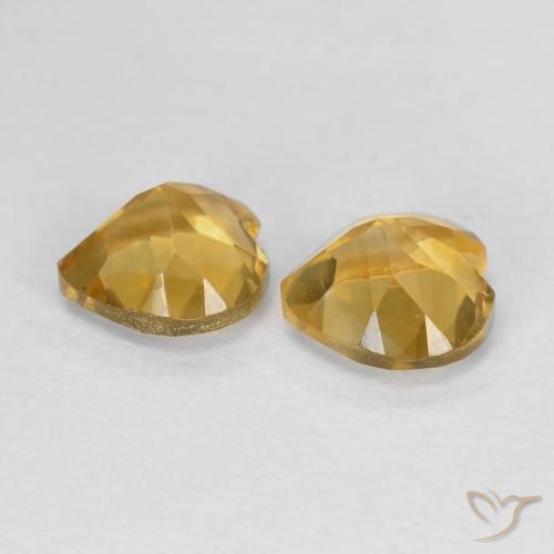 Pedras preciosas de Citrino ouro profundo natural de 1.49 ct, Coração, VVS