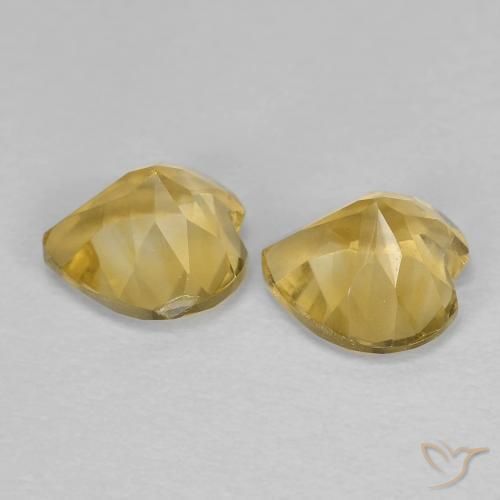 Pedras preciosas de Citrino Amarelo dourado natural de 1.43 ct, Coração, VVS