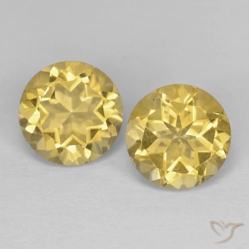 Pedras preciosas de citrino dourado natural de 2,44 ct, corte redondo, VVS