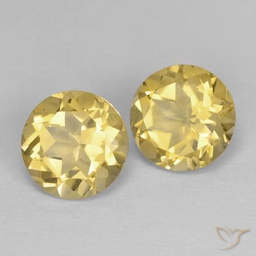 Pedras preciosas de citrino dourado natural de 2,44 ct, corte redondo, VVS
