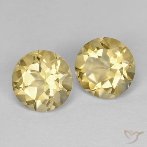 Pedras preciosas de Citrino Amarelo dourado natural de 2.29 ct, Redondo, VVS