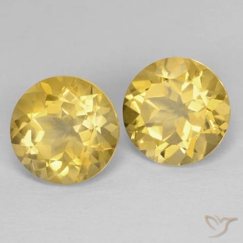 Pedras preciosas de Citrino ouro médio natural de 3.80 ct, Redondo, VS