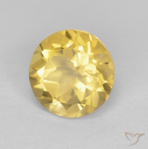 Citrino Luz Dourada Natural 1.32ct, Redondo, VVS
