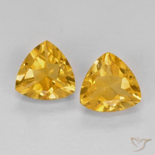 1.51ctw Natural Medium Dark-Golden Citrino, Trilhão, VS