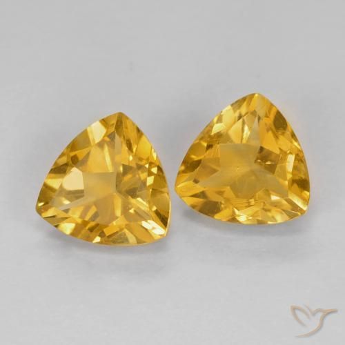 Pedras preciosas de Citrino Medium Dark-Golden natural de 1.51 ct, Trilhão, VS