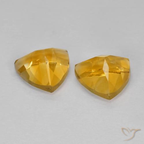 Pedras preciosas de Citrino Medium Dark-Golden natural de 1.51 ct, Trilhão, VS