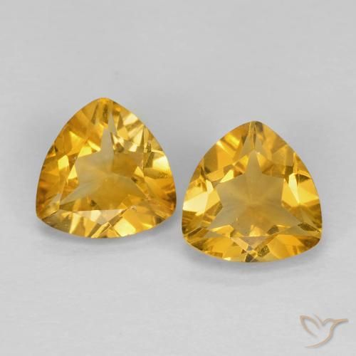 1.40ctw Natural Medium Dark-Golden Citrino, Trilhão, VS