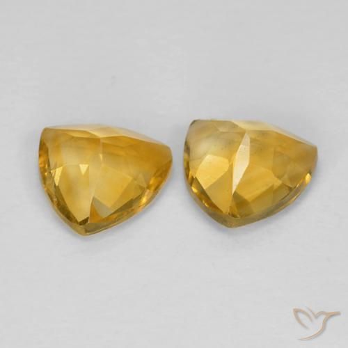 Pedras preciosas de Citrino Medium Dark-Golden natural de 1.40 ct, Trilhão, VS