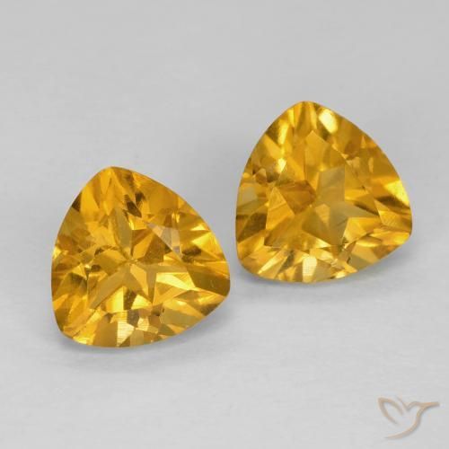 Pedras preciosas de Citrino Laranja Dourado Profundo natural de 1.69 ct, Trilhão, VS