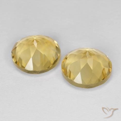 Pedras preciosas de Citrino Amarelo dourado natural de 3.72 ct, Redondo, VVS