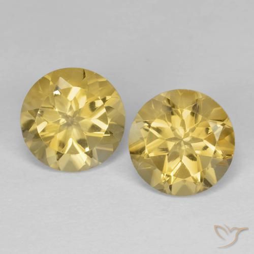 3.53ctw Natural Dourado Citrino, Redondo, VVS