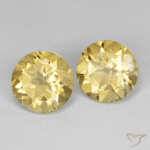 Pedras preciosas de Citrino Dourado natural de 3.79 ct, Redondo, VVS