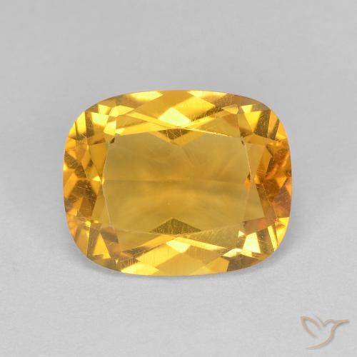 3.53ct Natural Dourado Citrino, Almofada, VVS