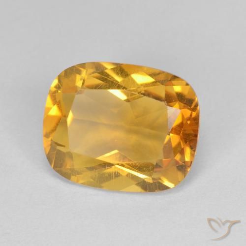 Citrino Dourado Natural 3.53ct, Almofada, VVS