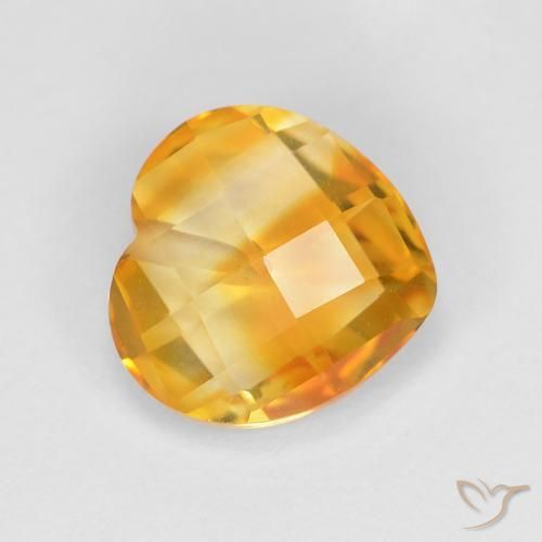 Citrino Laranja Profundo-Ouro Natural 1.73ct, Coração, VVS
