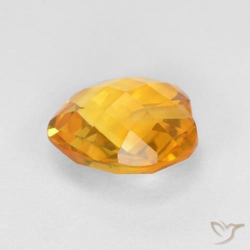 Citrino ouro médio Natural 1.57ct, Coração, VVS