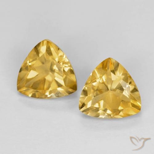 1.44ctw Natural Dourado médio Citrino, Trilhão, VVS
