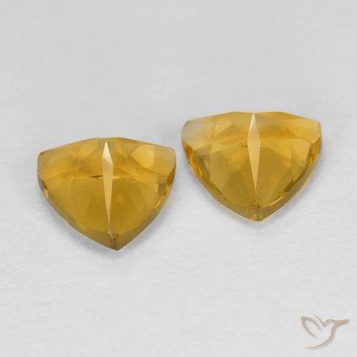 Pedras preciosas de Citrino Dourado médio natural de 1.44 ct, Trilhão, VVS