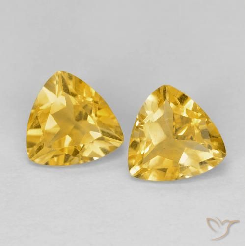 1.38ctw Natural Dourado médio Citrino, Trilhão, VVS