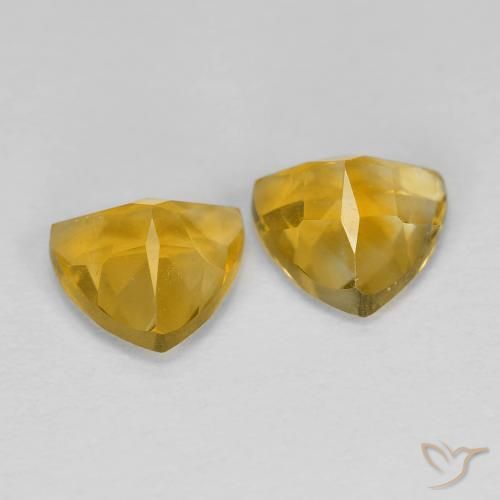 Pedras preciosas de Citrino Dourado médio natural de 1.38 ct, Trilhão, VVS