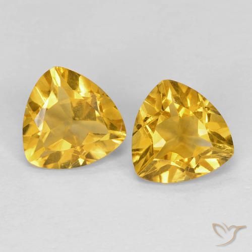 1.55ctw Natural Dourado Citrino, Trilhão, VVS