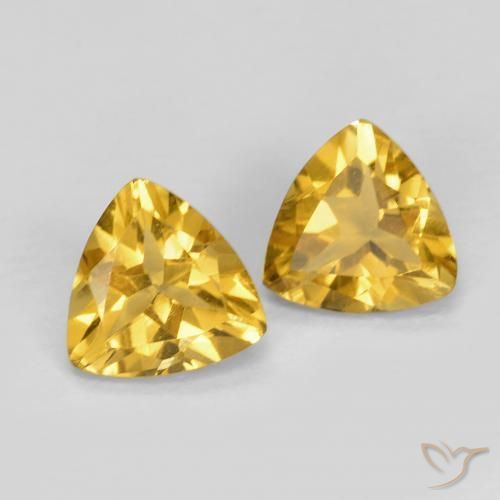 Pedras preciosas de Citrino Laranja Dourada natural de 1.33 ct, Trilhão, VVS