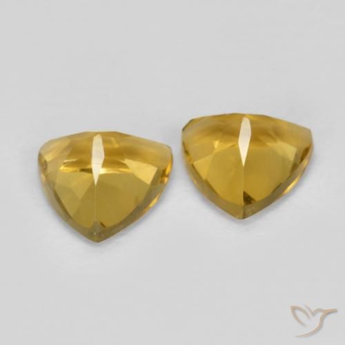 Pedras preciosas de Citrino Laranja Dourada natural de 1.33 ct, Trilhão, VVS