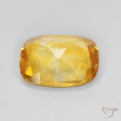 Citrino Dourado Natural 2.98ct, Almofada, VVS-VS