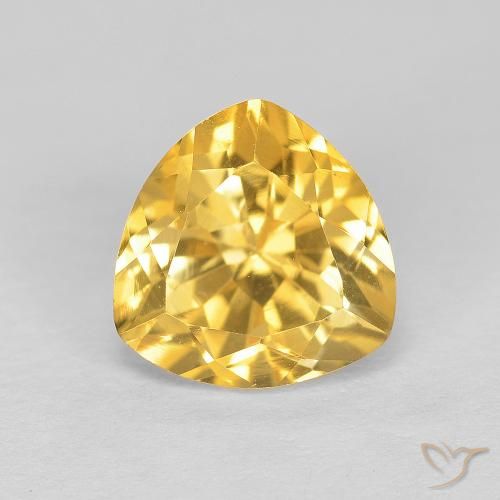 1.98ct Natural ouro médio Citrino, Trilhão, VVS