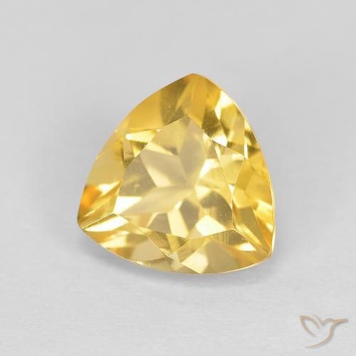 Citrino ouro médio Natural 1.72ct, Trilhão, VVS