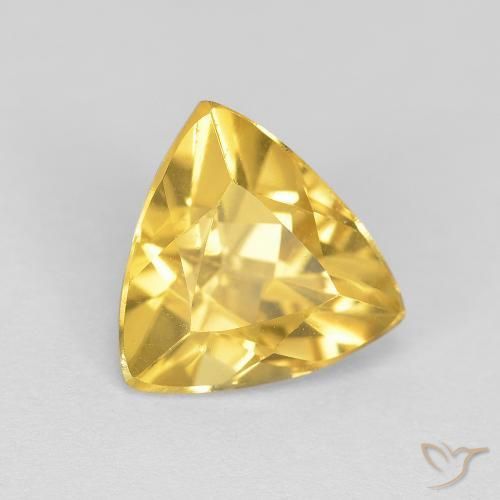 2.08ct Natural Dourado médio Citrino, Trilhão, Transparente