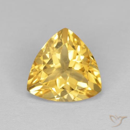 1.64ct Natural ouro médio Citrino, Trilhão, VVS