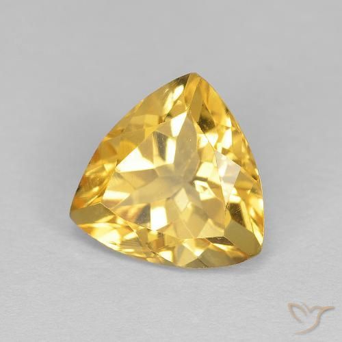 Citrino ouro médio Natural 1.64ct, Trilhão, VVS