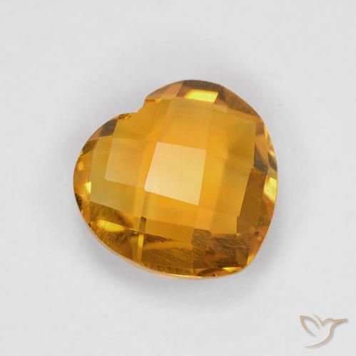 Citrino Laranja Profundo-Ouro Natural 1.70ct, Coração, VVS