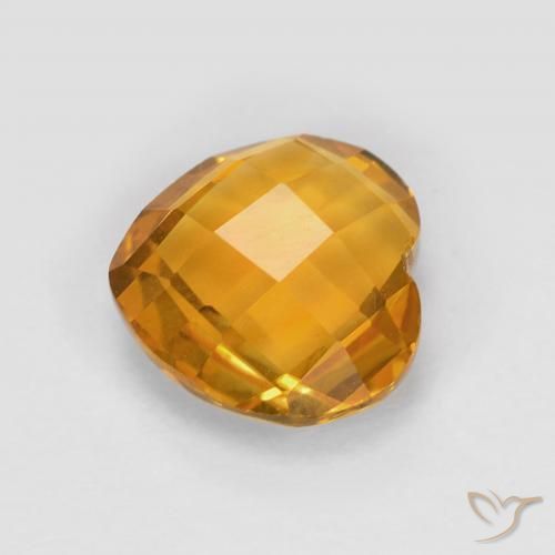 Citrino Laranja Profundo-Ouro Natural 1.70ct, Coração, VVS