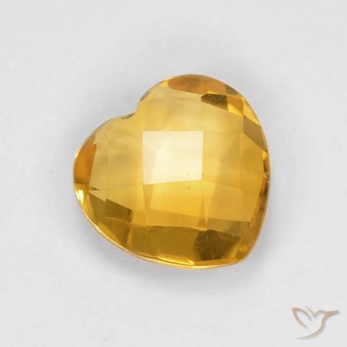 Citrino Dourado Escuro Natural 1.81ct, Coração, VVS