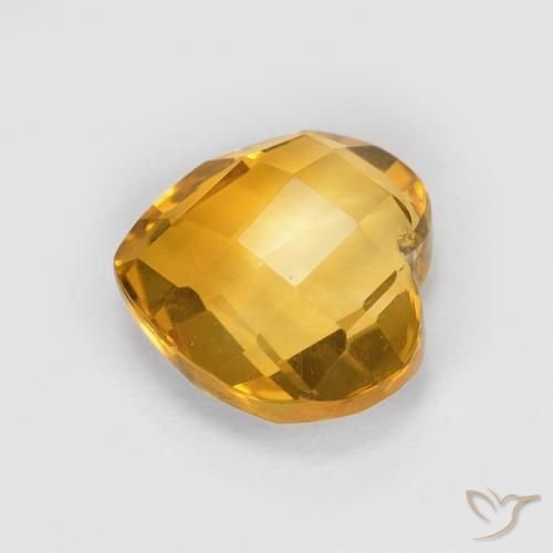 Citrino Dourado Escuro Natural 1.81ct, Coração, VVS